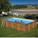 Kit Piscine Bois rectangle 4.27x2.77 Haut 1.19m